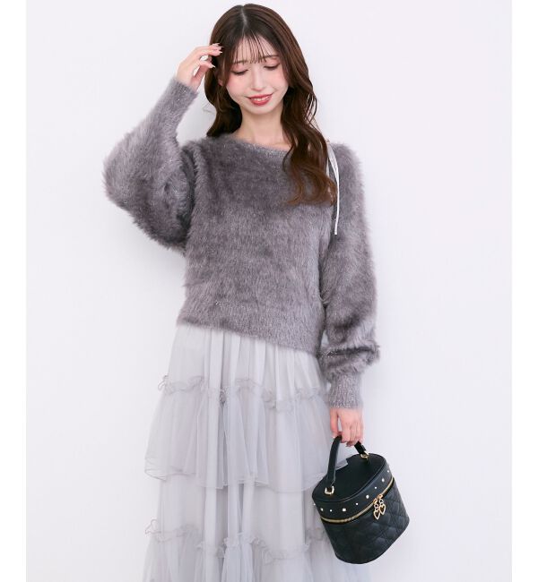  「キラメキチョーカーセットシャギーニット」|ニット・セーター|