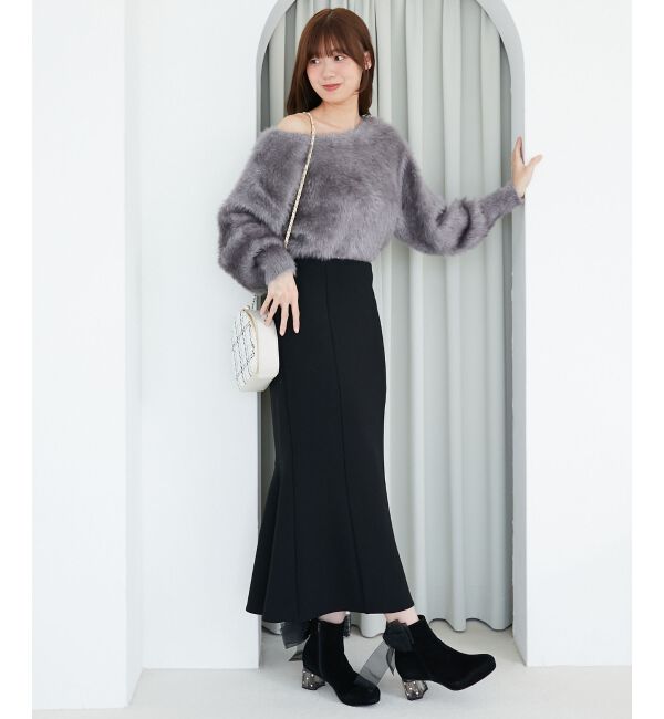  「キラメキチョーカーセットシャギーニット」|ニット・セーター|