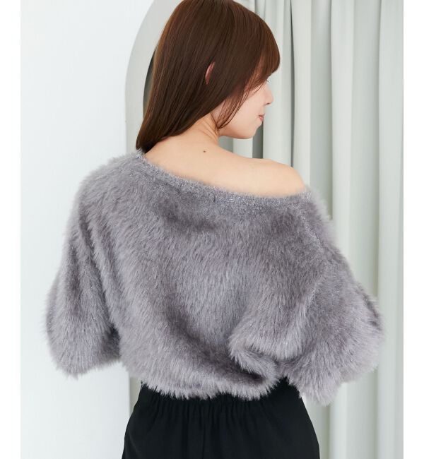  「キラメキチョーカーセットシャギーニット」|ニット・セーター|