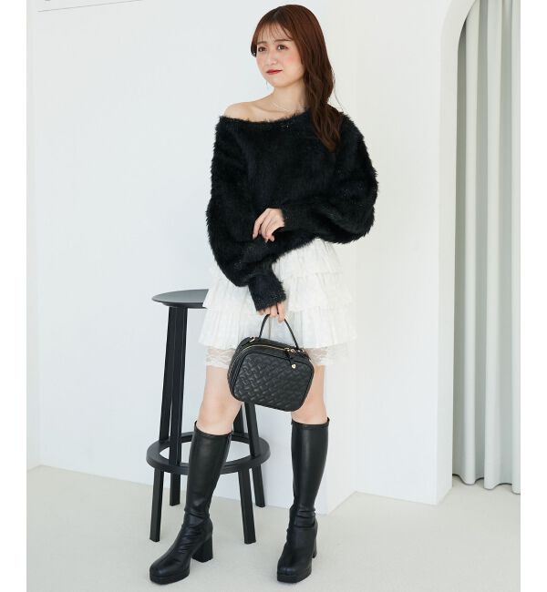  「キラメキチョーカーセットシャギーニット」|ニット・セーター|