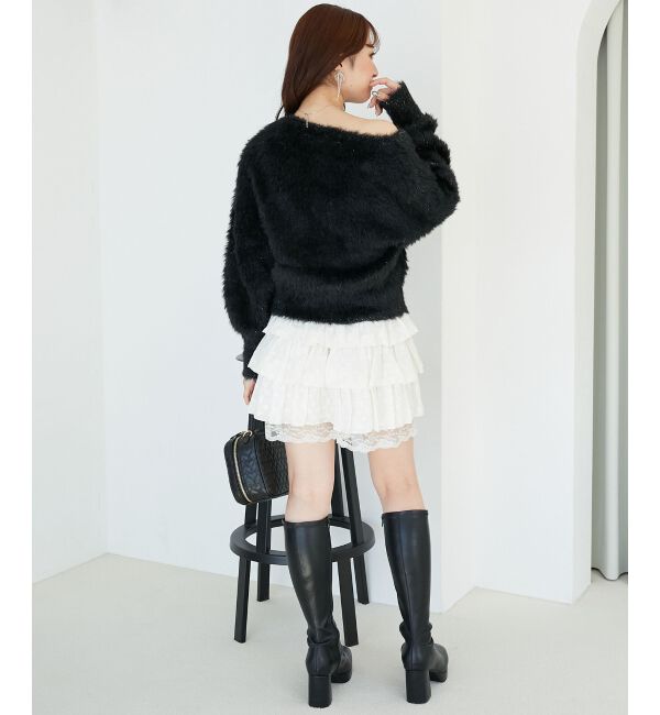  「キラメキチョーカーセットシャギーニット」|ニット・セーター|