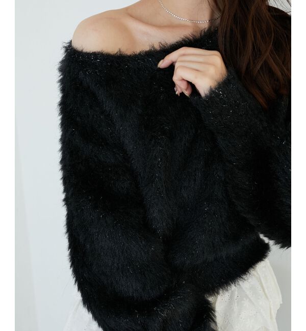  「キラメキチョーカーセットシャギーニット」|ニット・セーター|