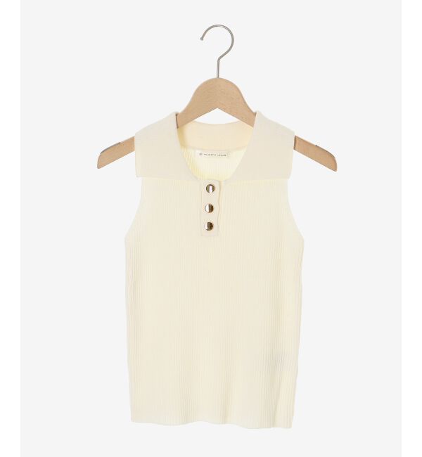  「襟付ノースリニットセットオフショルニット」|ニット・セーター|