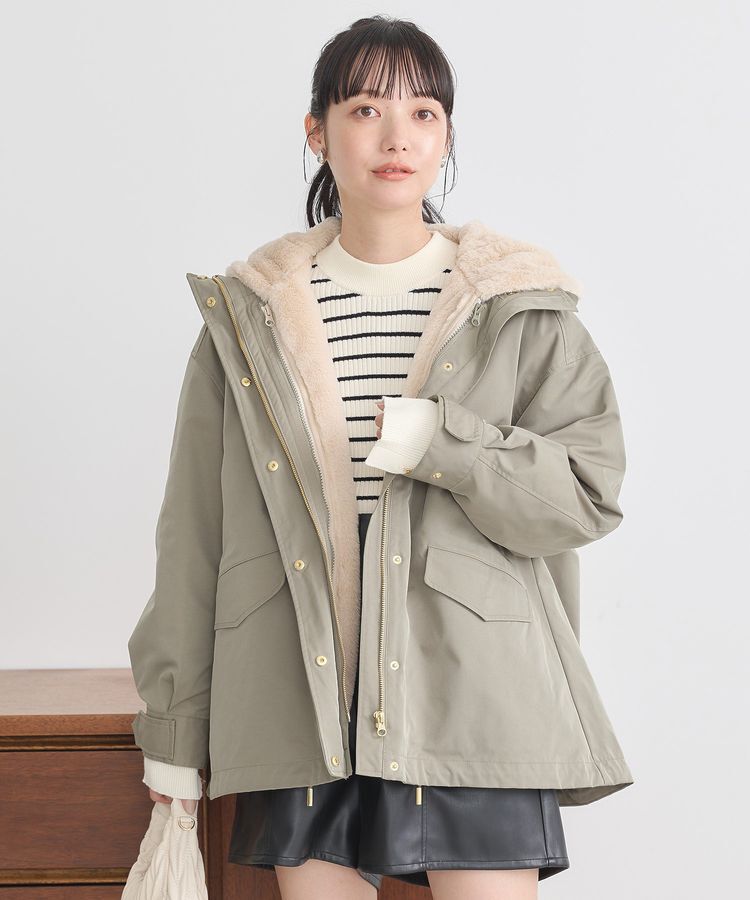 earth music&ecology「マルチウェイマウンテンパーカー」|ブルゾン・スタジャン|