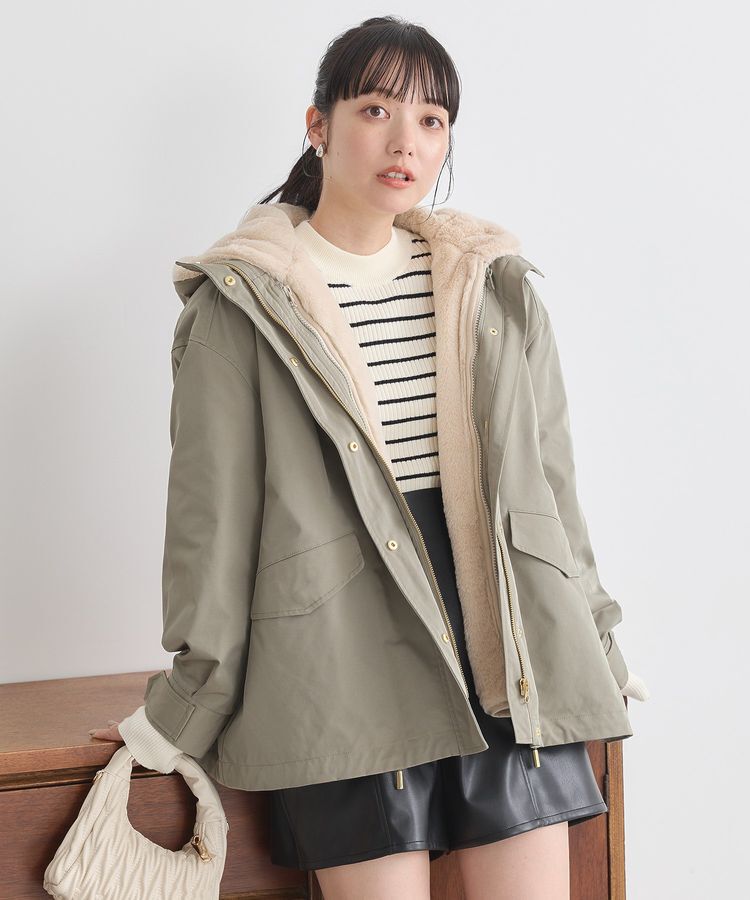 earth music&ecology「マルチウェイマウンテンパーカー」|ブルゾン・スタジャン|