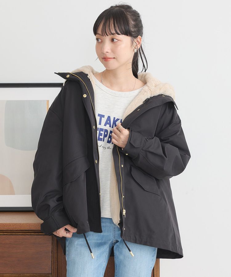 earth music&ecology「マルチウェイマウンテンパーカー」|ブルゾン・スタジャン|