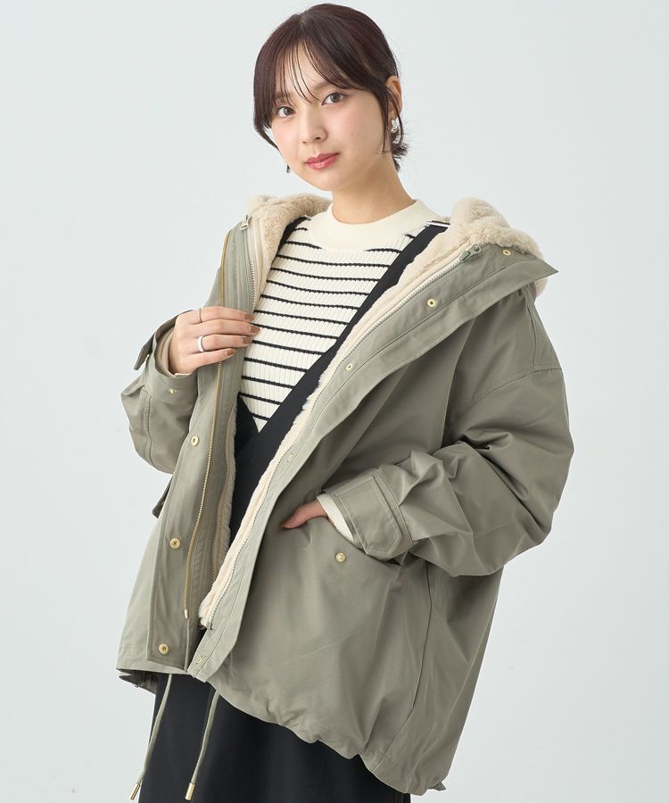 earth music&ecology「マルチウェイマウンテンパーカー」|ブルゾン・スタジャン|