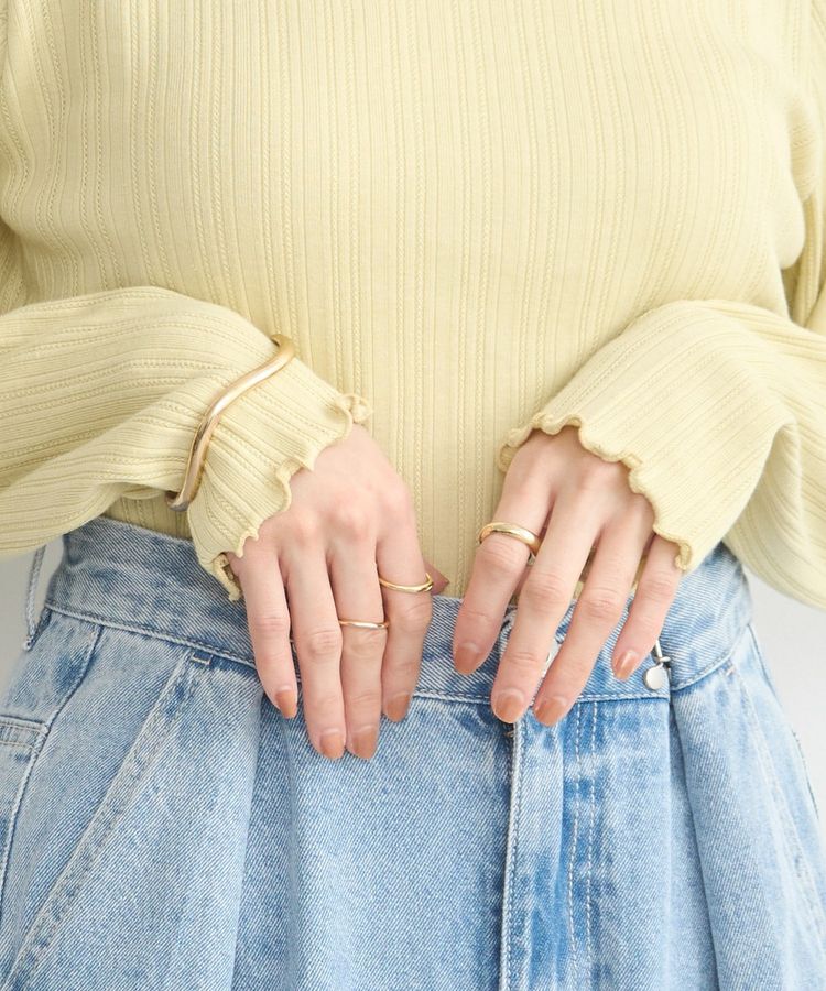 earth music&ecology「ランダムチェーンリブハイネックプルオーバー」|Tシャツ・カットソー|