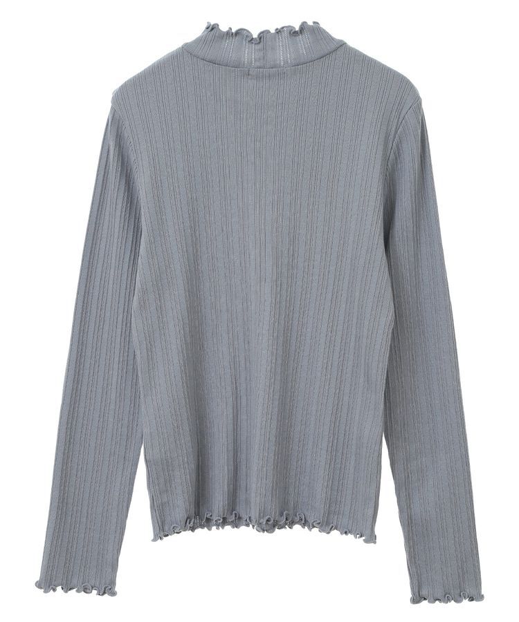 earth music&ecology「ランダムチェーンリブハイネックプルオーバー」|Tシャツ・カットソー|