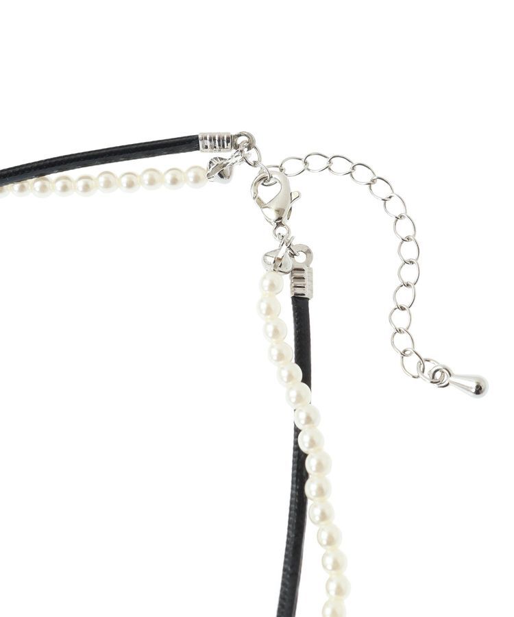 earth music&ecology「コードリボン&times;パールチョーカー」|ネックレス|