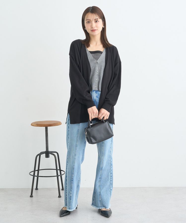 earth music&ecology「レイヤード風ニットカーディガン」|カーディガン|