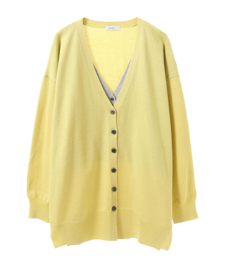 earth music&ecology「レイヤード風ニットカーディガン」|カーディガン|
