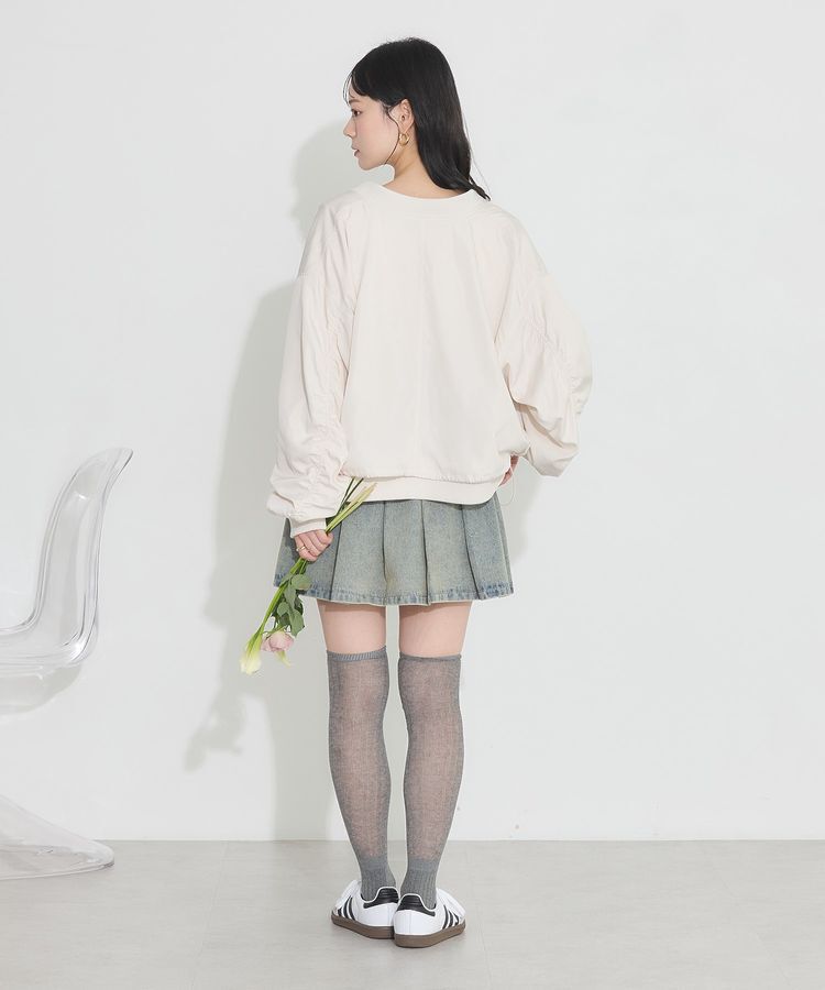 earth music&ecology「デニムプリーツスカパン」|スカート|