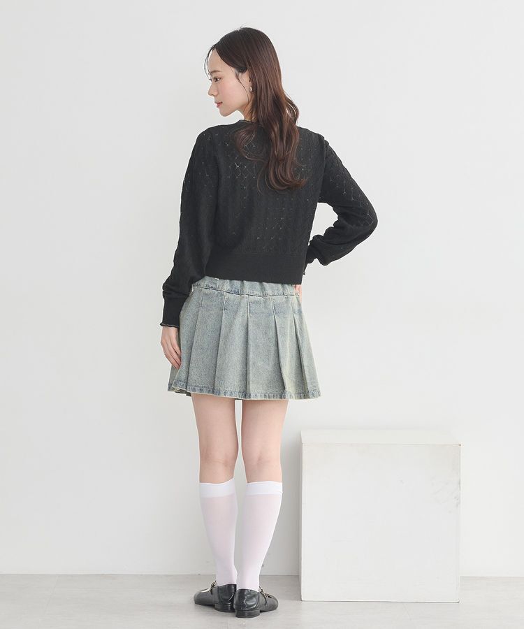 earth music&ecology「デニムプリーツスカパン」|スカート|