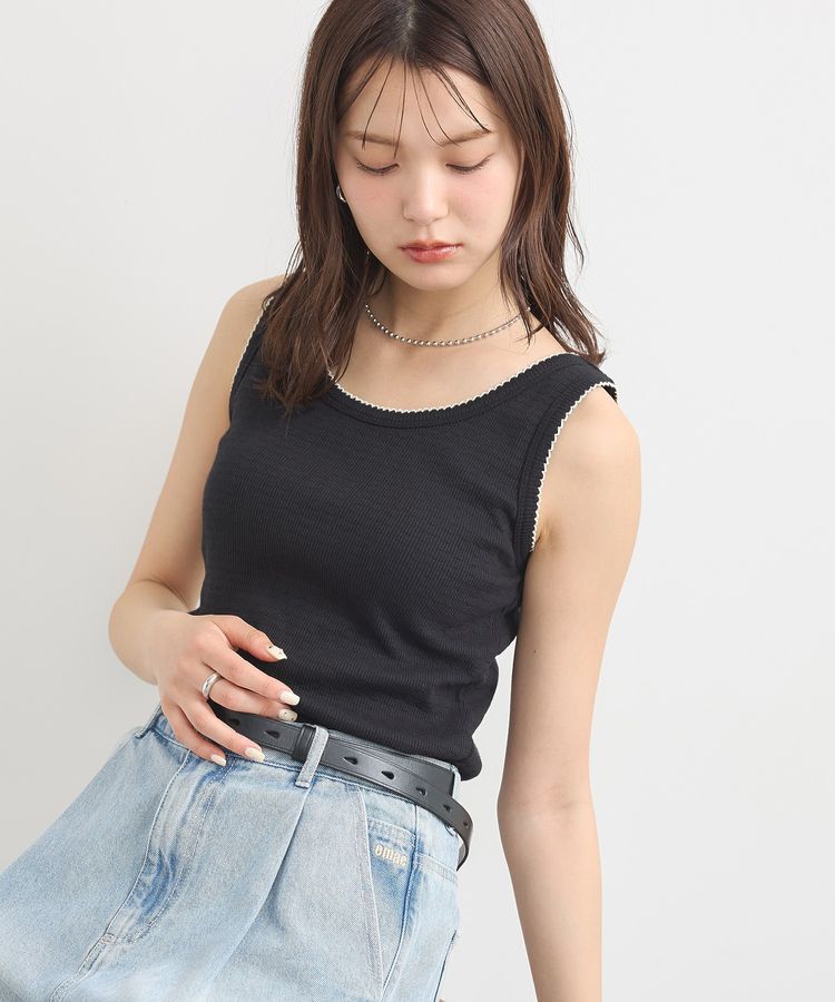 earth music&ecology「ピコトリミングタンクトップ」|キャミソール|