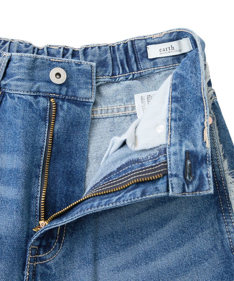 earth music&ecology「ワイドフリンジデニムパンツ」|デニム|