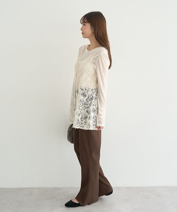 earth music&ecology「モールレースキャミチュニック」|チュニック|