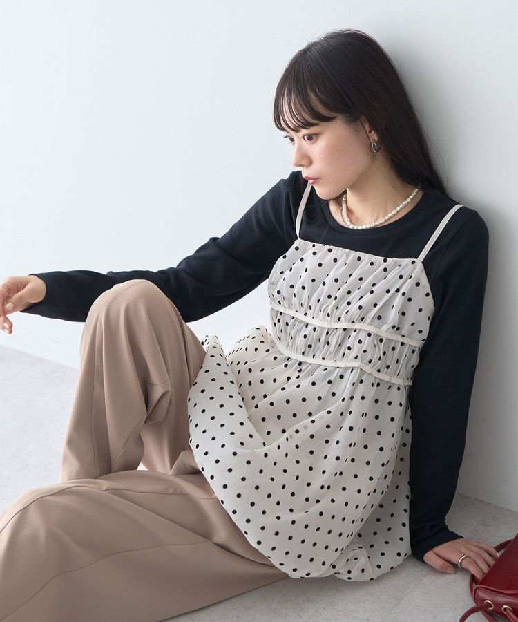 earth music&ecology「ドットバルーンキャミチュニック」|チュニック|