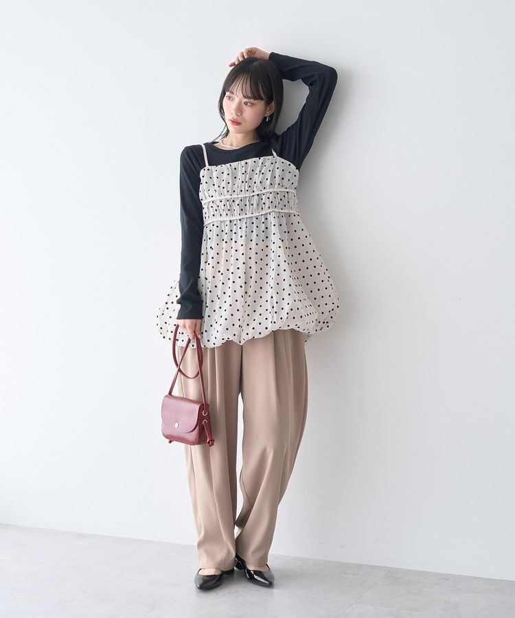 earth music&ecology「ドットバルーンキャミチュニック」|チュニック|