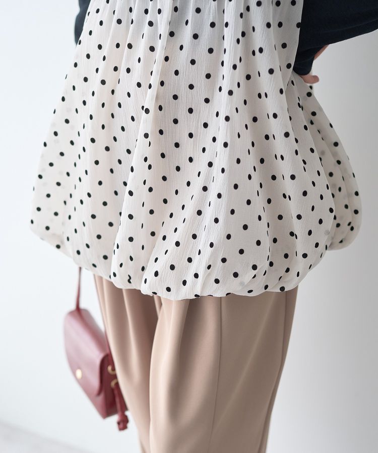 earth music&ecology「ドットバルーンキャミチュニック」|チュニック|