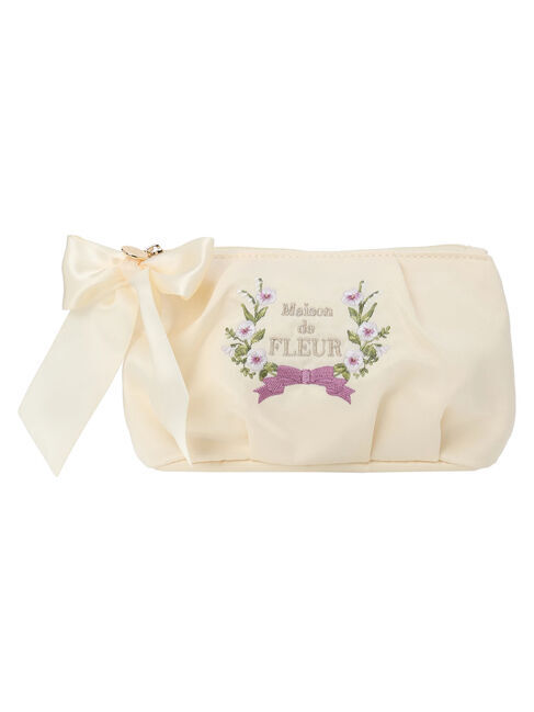Maison de FLEUR「フラワー刺繍ポーチ」|ポーチ|
