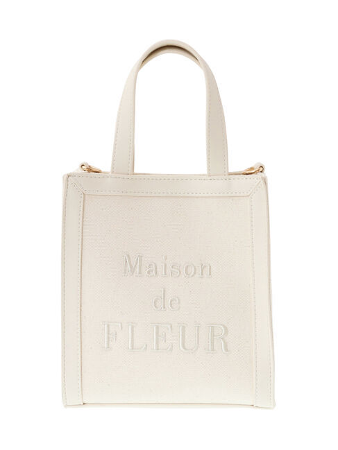 Maison de FLEUR「EC限定ロゴ刺繍スクエア2Wayトートバッグ」|その他|