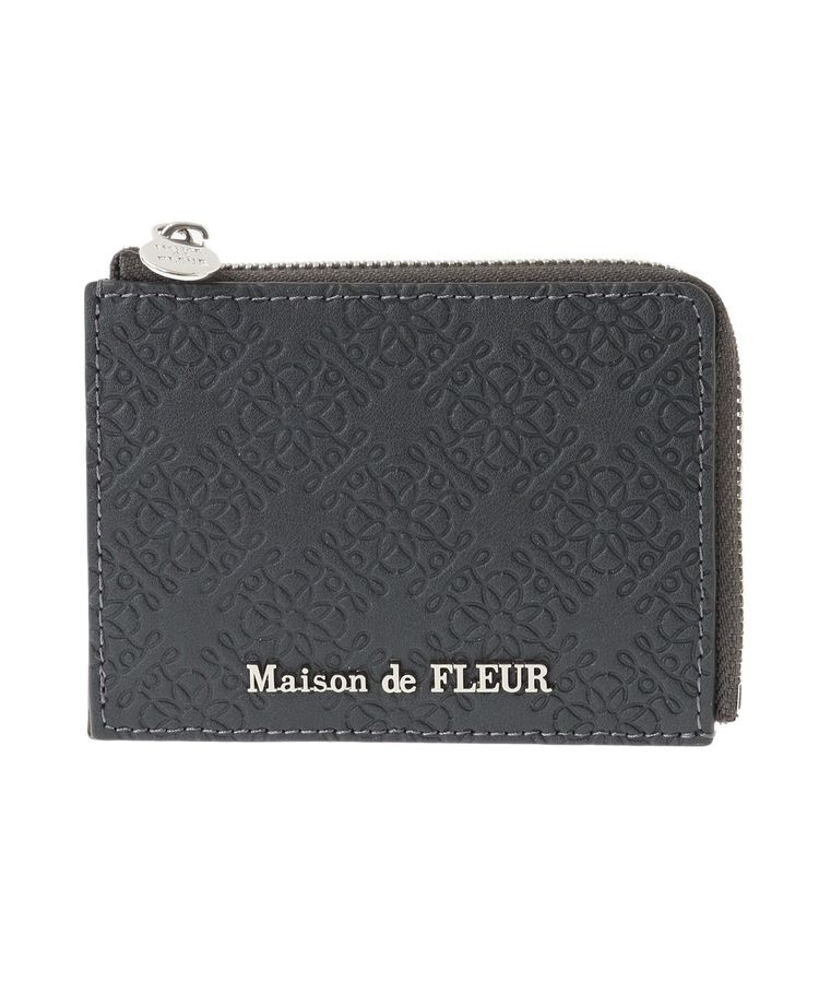 Maison de FLEUR「FLEURモノグラムフラグメントケース」|ポーチ|チャコールグレー