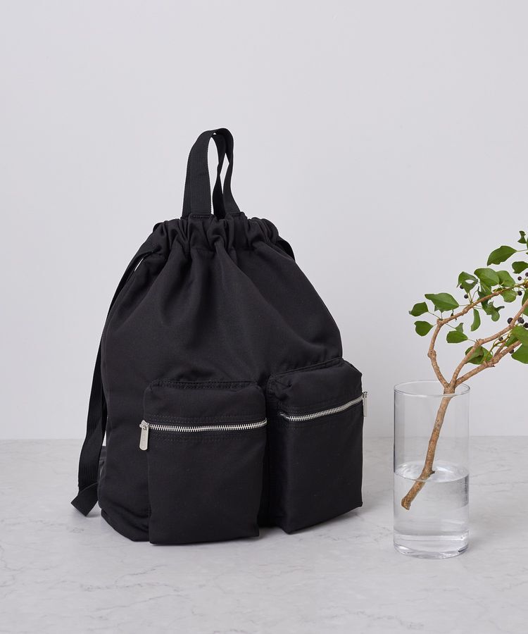 Maison de FLEUR「巾着リュック」|リュック|ブラック