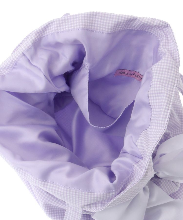 Maison de FLEUR「ギンガムチェックダブルリボントートバッグ」|トートバッグ|