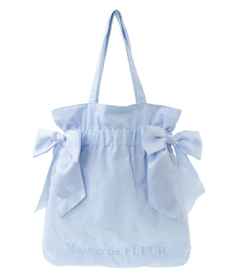 Maison de FLEUR「ギンガムチェックダブルリボントートバッグ」|トートバッグ|