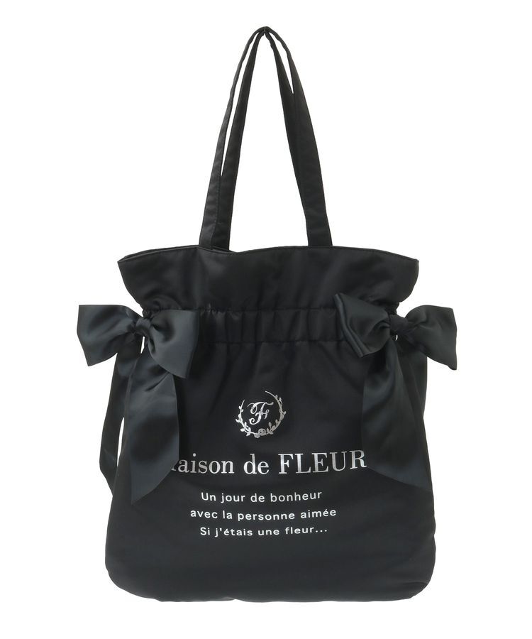 Maison de FLEUR「ダブルリボンギャザートートバッグ」|トートバッグ|