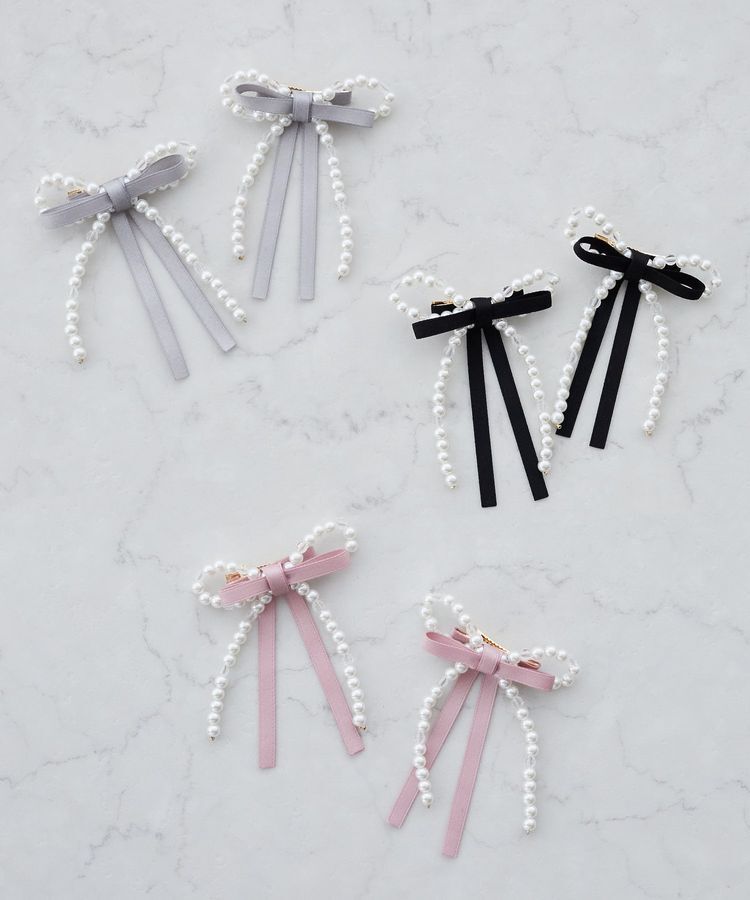 Maison de FLEUR「パールリボン2SETクリップ」|その他|