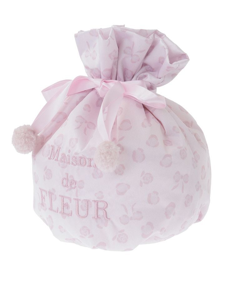 Maison de FLEUR「リボンレオパード巾着ポーチ」|ポーチ|