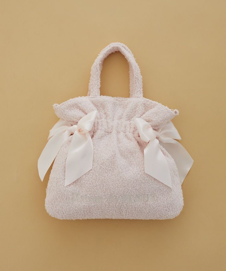 Maison de FLEUR「ボアダブルリボン2Wayトートバッグ」|トートバッグ|ピンク