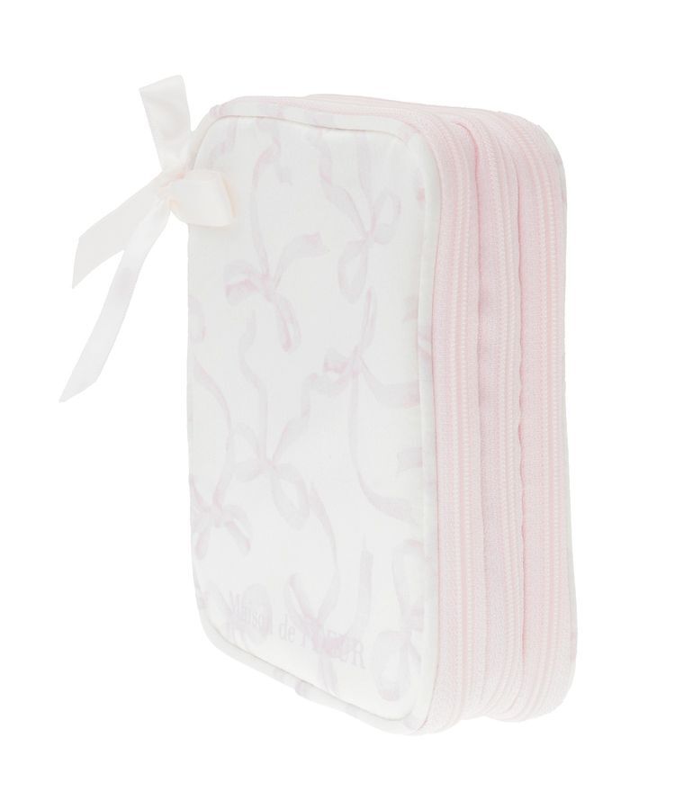 Maison de FLEUR「リボンプリントマルチケース」|ポーチ|