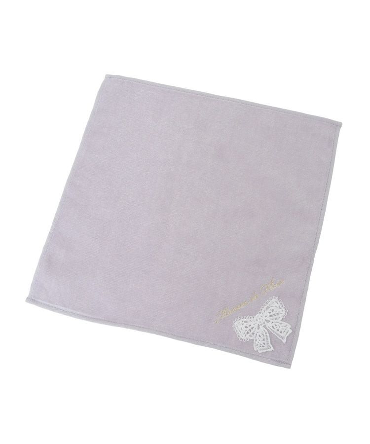 Maison de FLEUR「リボンレースタオルハンカチ」|ハンカチ|