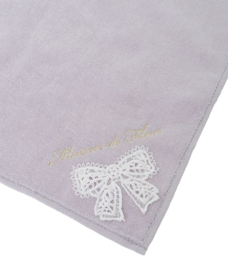 Maison de FLEUR「リボンレースタオルハンカチ」|ハンカチ|