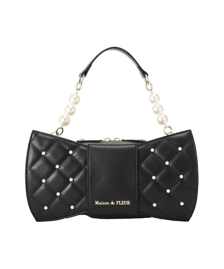 Maison de FLEUR「パールリボンバッグ」|ハンドバッグ|