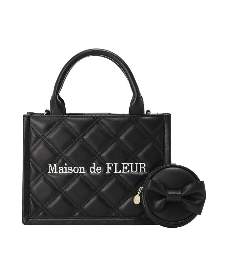 Maison de FLEUR「ミニポーチ付きキルティングトートバッグ」|ハンドバッグ|