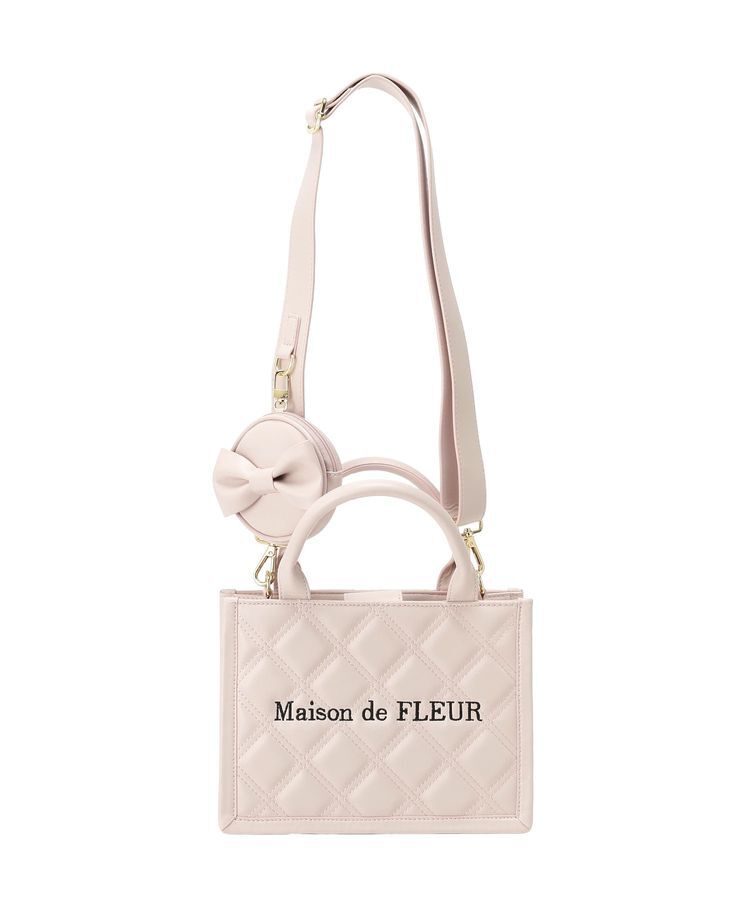 Maison de FLEUR「ミニポーチ付きキルティングトートバッグ」|ハンドバッグ|