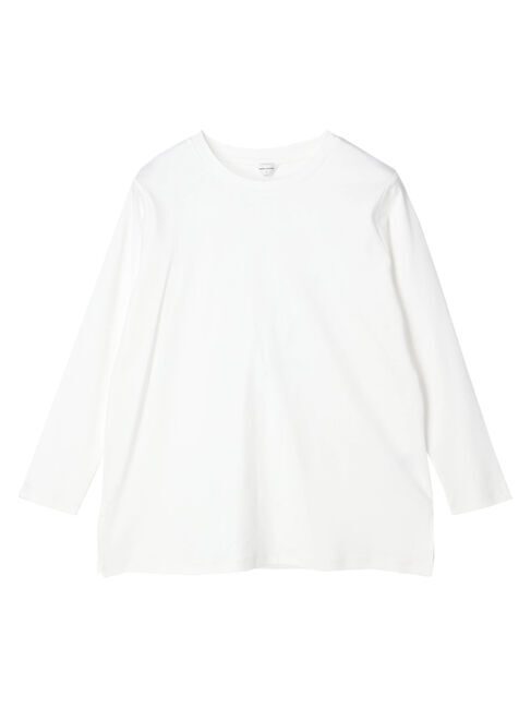  「きれいCottonサイドスリットカットチュニック」|Tシャツ・カットソー|