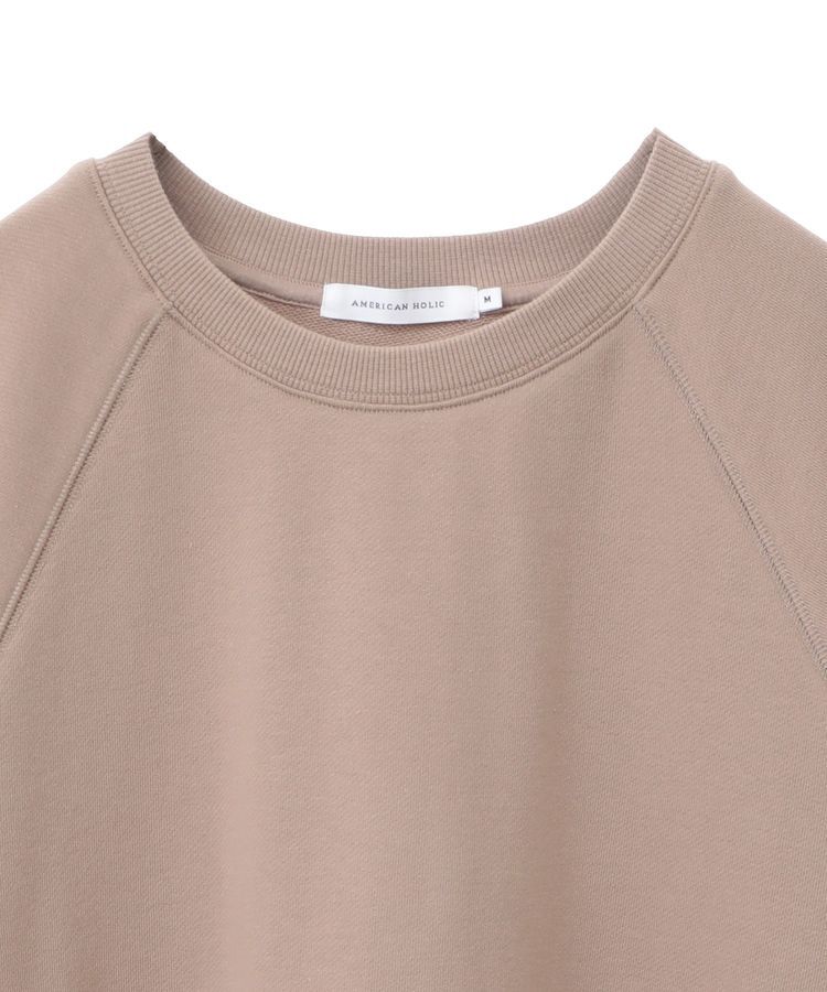 AMERICAN HOLIC「フリンジ5分袖ラグランスウェット」|Tシャツ・カットソー|