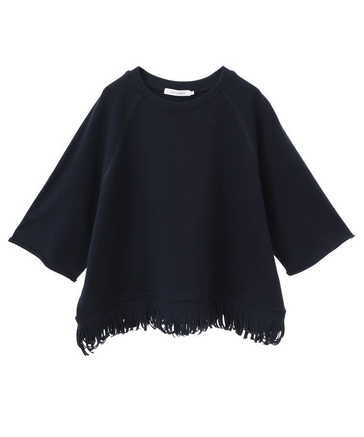 AMERICAN HOLIC「フリンジ5分袖ラグランスウェット」|Tシャツ・カットソー|