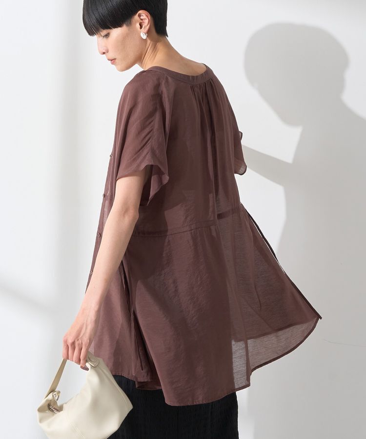 AMERICAN HOLIC「ウエストドロストフレンチスリーブブラウス」|シャツ・ブラウス|