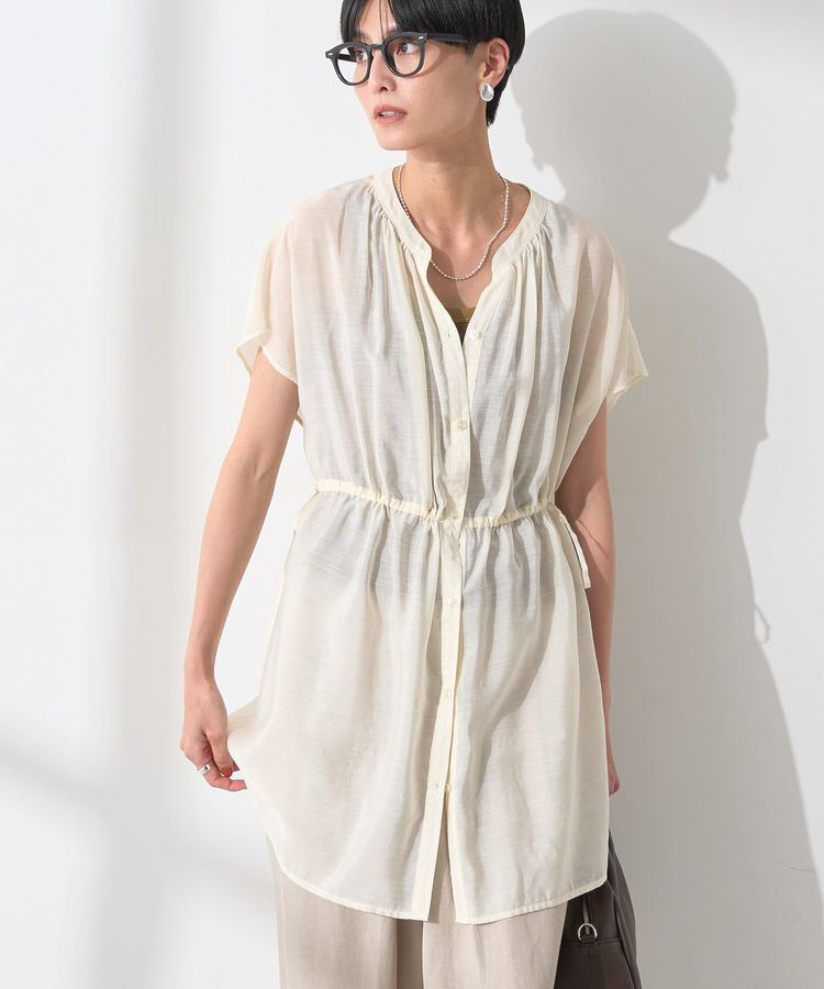 AMERICAN HOLIC「ウエストドロストフレンチスリーブブラウス」|シャツ・ブラウス|