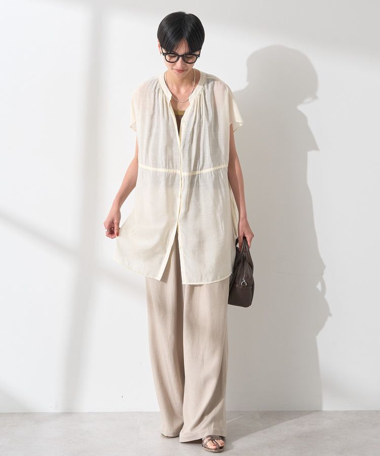 AMERICAN HOLIC「ウエストドロストフレンチスリーブブラウス」|シャツ・ブラウス|