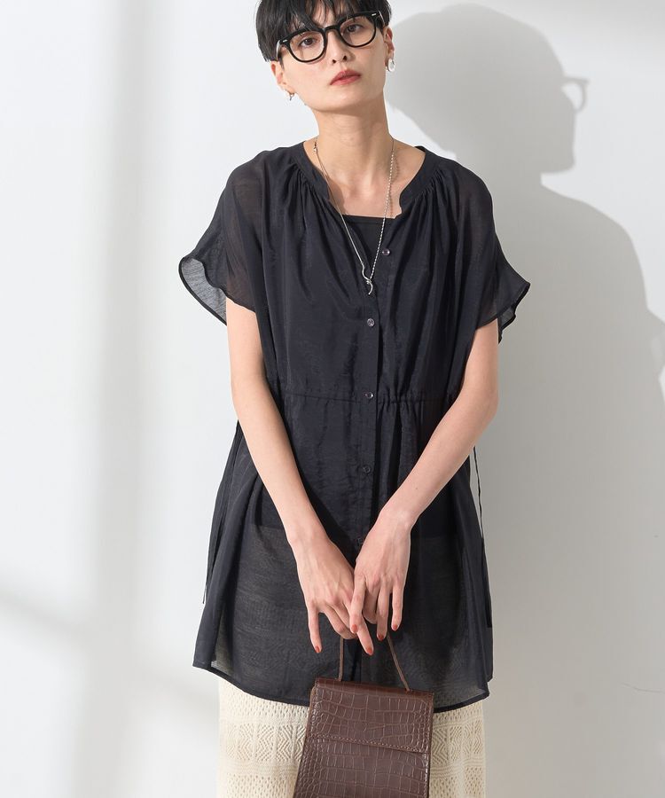 AMERICAN HOLIC「ウエストドロストフレンチスリーブブラウス」|シャツ・ブラウス|