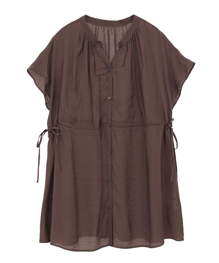 AMERICAN HOLIC「ウエストドロストフレンチスリーブブラウス」|シャツ・ブラウス|