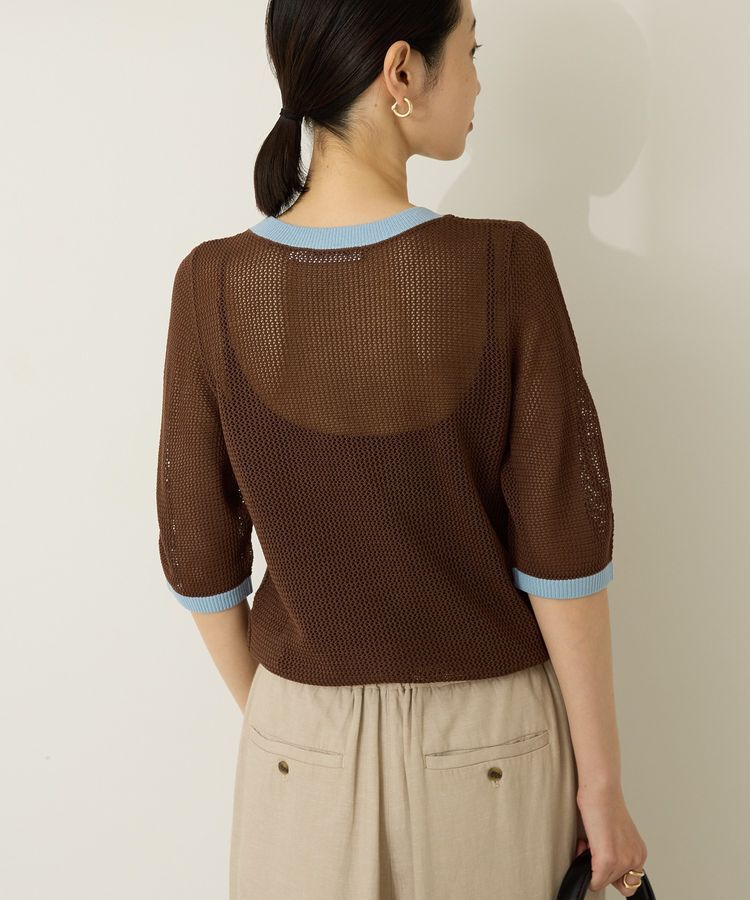 AMERICAN HOLIC「メッシュニットリンガーTシャツ」|ニット・セーター|