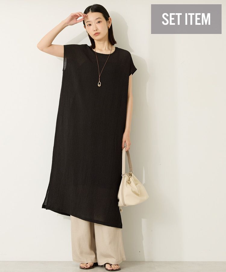 AMERICAN HOLIC「ポコポコノースリーブワンピース【インナー付き】」|ワンピース|